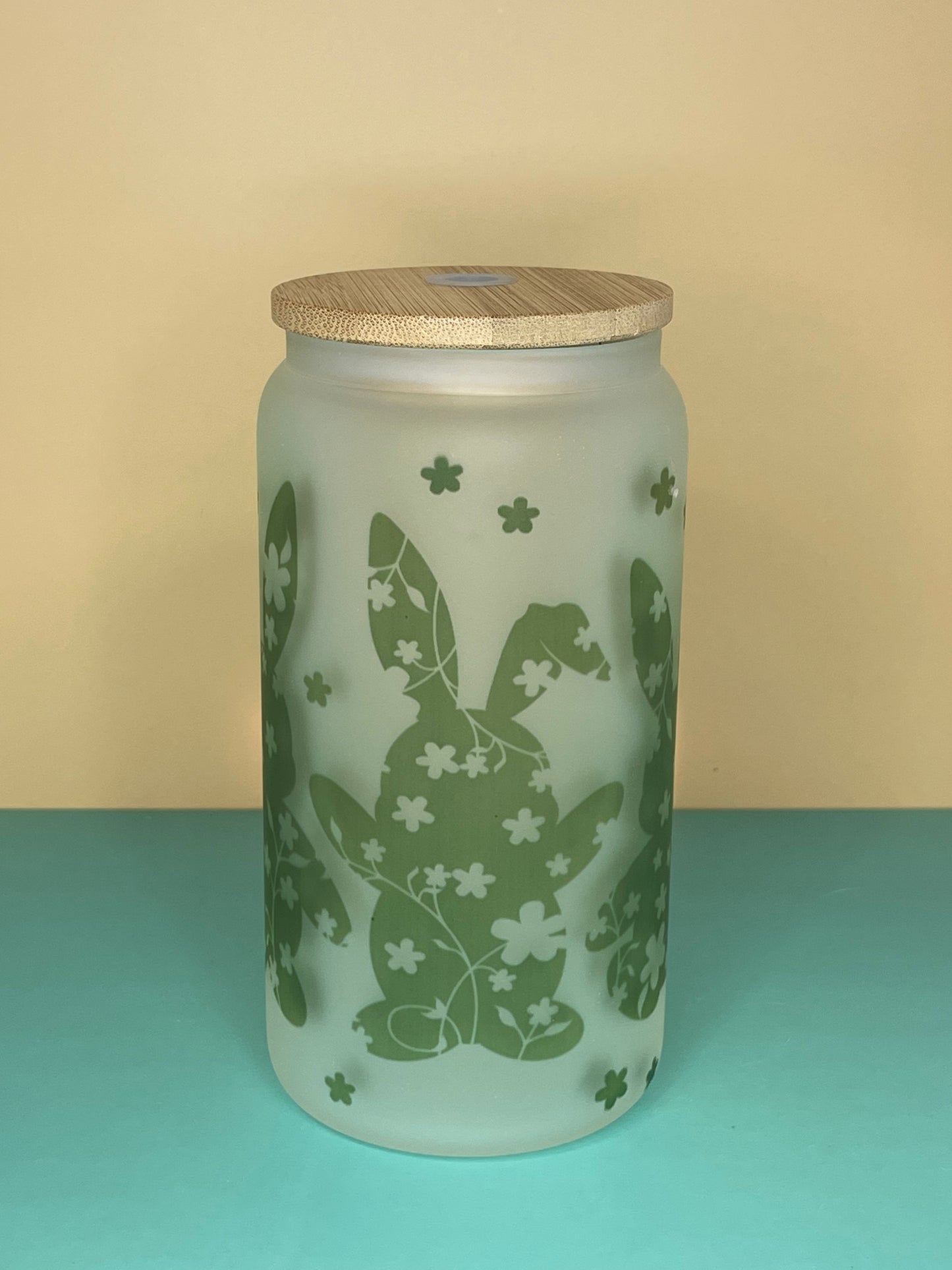 Frosted Glass Bunny Tumbler