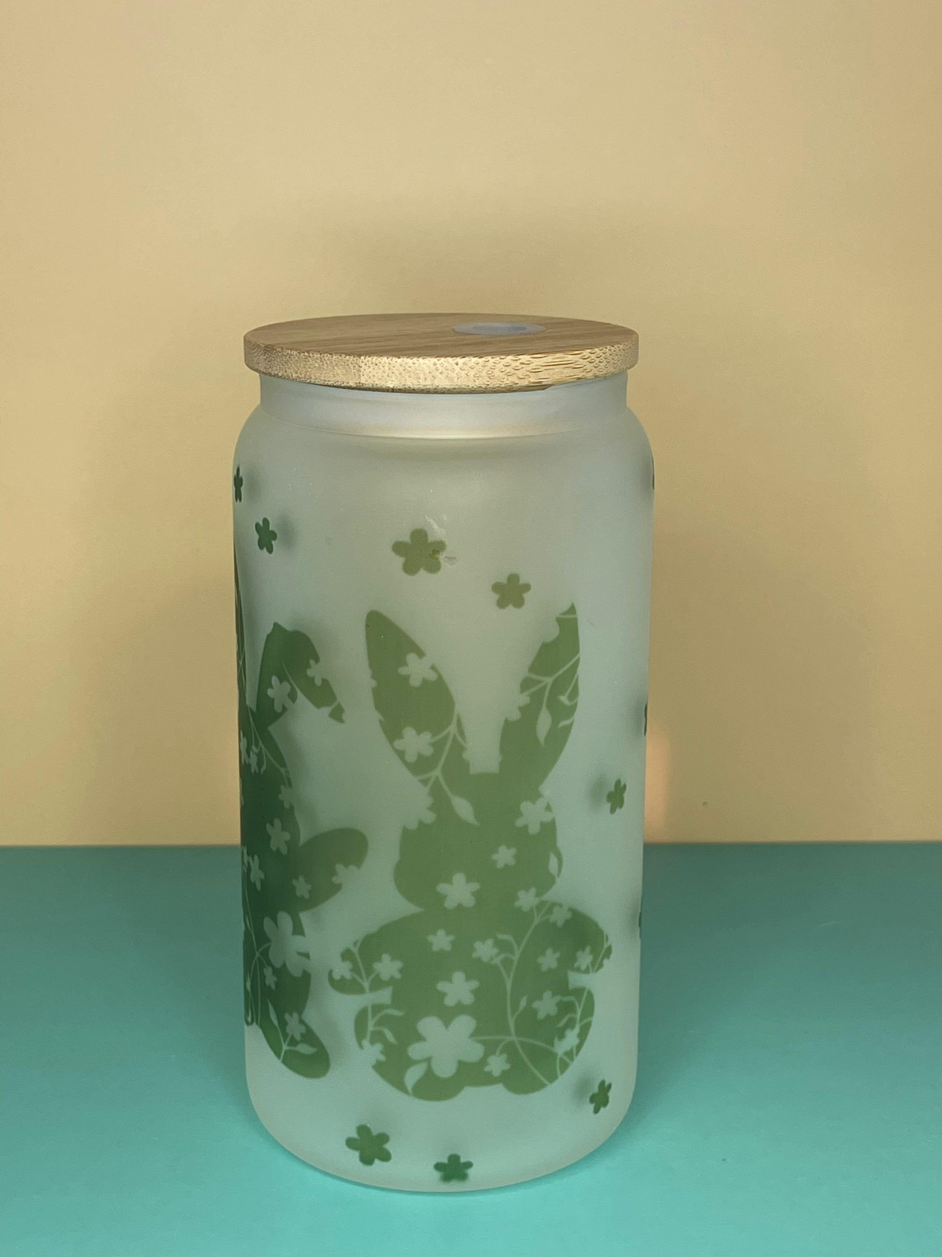 Frosted Glass Bunny Tumbler